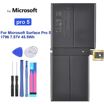 Аккумулятор 5940 мАч Для Планшета Microsoft Surface Pro 5 Pro5 1796 серии 7,57 В 45,5 Втч Bateria Аккумуляторные Батареи + Бесплатные Инструменты