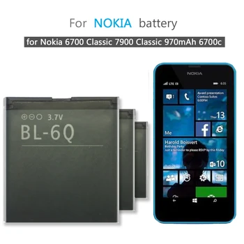 Аккумулятор для телефона BL-6Q BL6Q для Nokia 6700 Classic 7900 Classic 970mAh 6700c Batteria + номер для отслеживания