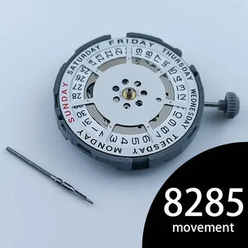 Аксессуар для часов совершенно новый механизм 8285 с календарем вверх и вниз, двойной календарь белого цвета, механический механизм 8285