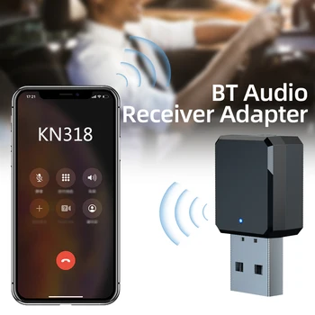 Аудиоприемник Bluetooth K318 с двойным выходом Aux Usb Стерео Автомобильный громкой связи Беспроводной адаптер 5.1 Приемник аудиоадаптера
