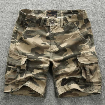 Военные Камуфляжные Шорты Летние Мужские Модные Камуфляжные Короткие Брюки-Карго Мужская Тактика