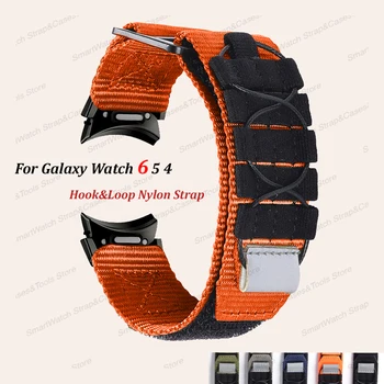 Военный Нейлоновый Ремешок с Петлей для Samsung Galaxy Watch 6 44 мм 40 мм Спортивный Холщовый Быстросъемный Ремешок для Galaxy Watch 6 Classic 43 мм 47 мм