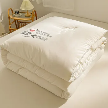 Всесезонное одеяло с наполнителем из соевого волокна, одеяло из 100% чистого хлопка, удобные одно- и двухместные одеяла