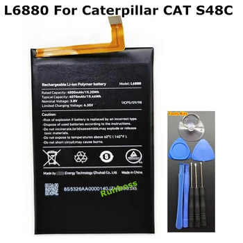 Высококачественный аккумулятор L6880 для Caterpillar Cat S48C, 3-разрядный телефон Batteria 4070mAh