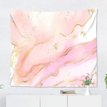 Градиентный розовый жидкий мрамор, рисунок розовыми мраморными спиртовыми чернилами, элегантный гобелен, висящий на стене для спальни, гостиной, общежития