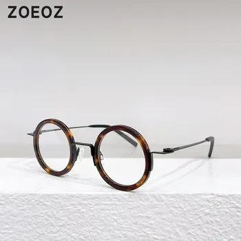 Дизайнерские очки Персонализированные круглые очки в стиле ретро, оправа для очков от близорукости, мужские черные очки, женские очки