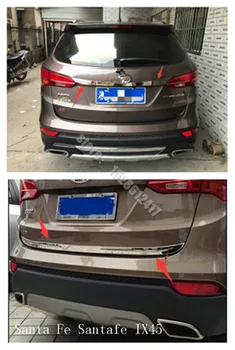 Для Hyundai Santa Fe Santafe IX45 2013- 2016 Задний багажник декоративная планка задней отделки багажника декоративная планка задней крышки багажника