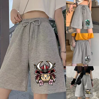 Женские модные шорты с эластичной резинкой Свободные шорты Harajuku из серии 