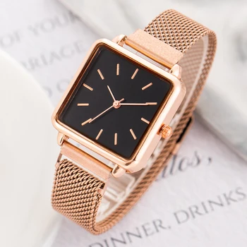 Женские часы Sdotter Fashion Розово-золотые Элегантные женские кварцевые часы Браслет из нержавеющей стали Ремешок с магнитной пряжкой Reloj D