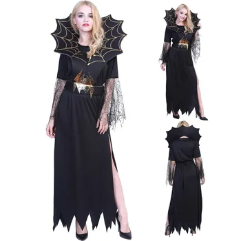 Женское готическое платье на Хэллоуин, платье для выступления ведьмы, платье для косплея