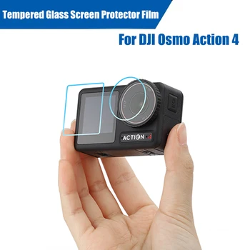 Закаленная пленка для DJI Action 4 Защитная пленка из закаленного стекла для DJI Osmo Action 3 Аксессуары для спортивной камеры с защитой от царапин