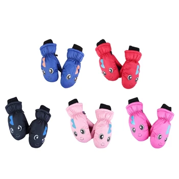 Зимние теплые водонепроницаемые перчатки, детские зимние перчатки, перчатки для верховой езды на открытом воздухе для ребенка 066B