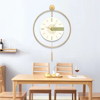 Испания минималистские часы для гостиной Новый свет ресторан в роскошном стиле декоративные настенные часы Качели часы современного искусства