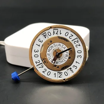 Кварцевый часовой механизм роскошного бренда 5050C / 5050.C Ronda Golden Day-Замена инструментов для ремонта часов с колесиком даты.