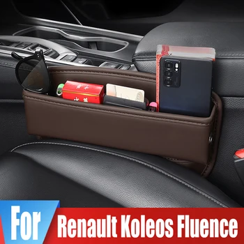 Кожаное автокресло, Щелевая коробка для хранения Renault Koleos Fluence, ключ-карта, телефон, зарезервированный кабель для зарядки, отверстие для кармана, сумка-органайзер