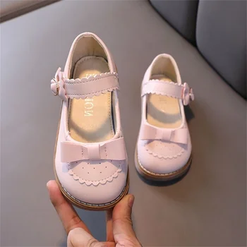 Кожаные туфли, удобные красивые туфли принцессы с бабочками для девочек на свадьбу, детские тонкие туфли zapatos informales