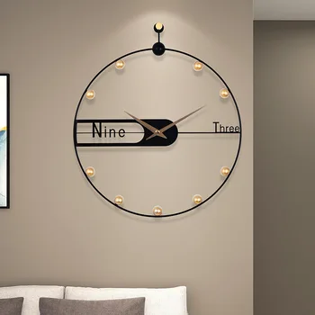 Креативные минималистичные часы Настенные часы для гостиной, современные простые и модные настенные элегантные легкие роскошные часы