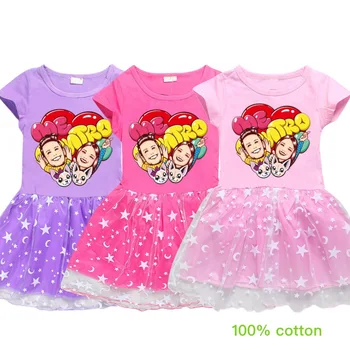 Летняя мода Me Contro Te, Детская одежда, платье для девочек, кружевная детская одежда с героями мультфильмов, плиссированные платья Pretty Princess