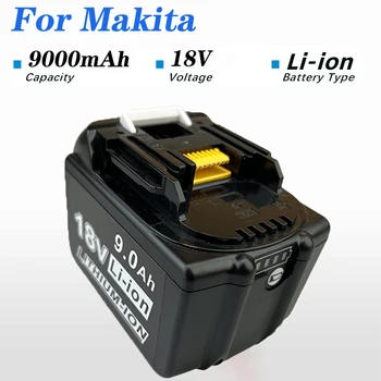 Литий-ионная Аккумуляторная Батарея 18V 9.0AH для Makita BL1830 BL1840 BL1850 LXT400 с Зарядным Устройством Для Замены Батареи Электроинструмента Дрели