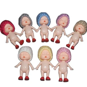 Милое 8-сантиметровое мини-тело спящей куклы с головой и шляпой, подвижный шарнир, можно накрасить лицо, детские игрушки, Бесплатная доставка, подарок своими руками