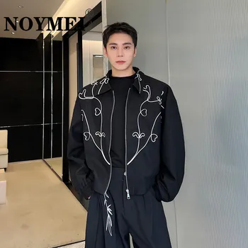 Модная куртка-карго NOYMEI с вышивкой из веревки, силуэт повседневного модного топа 2023, осеннее универсальное мужское пальто WA2840