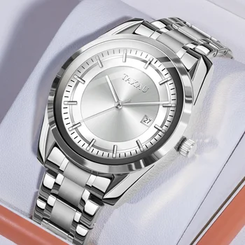 Модные Деловые часы TAXAU Для мужчин, кварцевые часы из нержавеющей стали, мужские Роскошные Спортивные Водонепроницаемые наручные часы Relogio Masculino