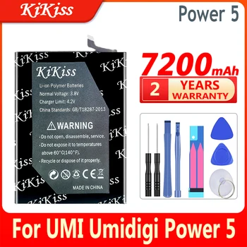 Мощный аккумулятор KiKiss емкостью 7200 мАч для аккумуляторов мобильных телефонов Umidigi Power 5