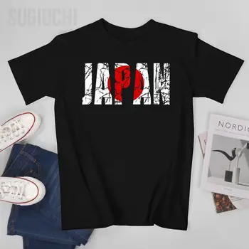 Мужская винтажная японская футболка с флагом Японии, футболки с круглым вырезом, женские футболки для мальчиков, 100% хлопок, короткая футболка Унисекс, все сезоны