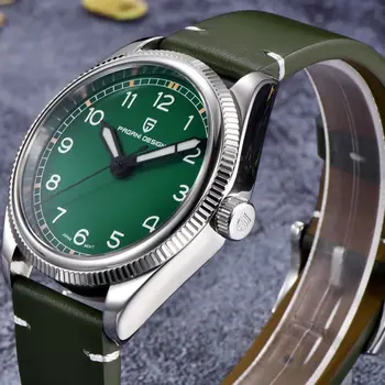 Мужские часы PAGANI DESIGN в стиле ретро Pilot, военные кварцевые часы для мужчин, кожаные часы, 100-метровые водонепроницаемые светящиеся наручные часы, новинка 2023 года.
