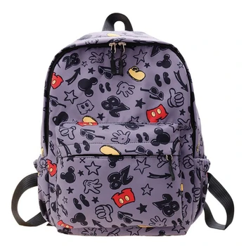 Мультяшный Детский школьный рюкзак Disney Mickey Mouse для девочек и мальчиков из детского сада, легкая ноша, возраст 3-4-5, Рюкзак для среднего класса, 24x32x14 см