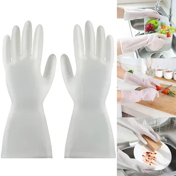 Наденьте кухонные Перчатки для мытья посуды Бытовые ПВХ Нескользящие Прочные Средства для мытья посуды Диванная щетка Дрель Щетка для чистки ковров