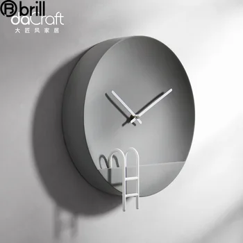 Настенные часы Nordic Fashion Circle Абстрактные Простые настенные часы Креативная гостиная Гипсовые Электронные Настенные часы Simple Art 50