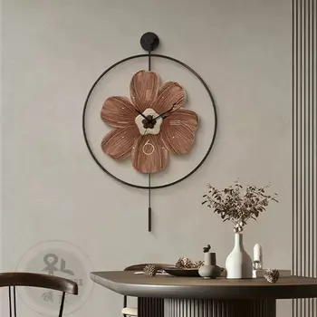 Настенные часы Цветы Растения Высококлассная живопись Гостиная Висячие картины Обеденный стол Фоновое украшение стен