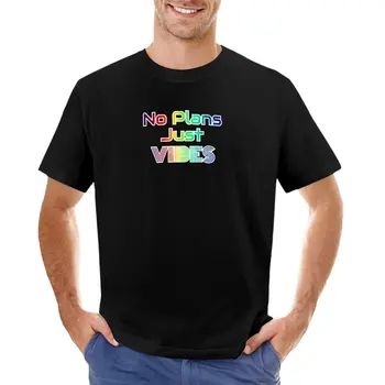 Никаких планов, футболка Just Vibes Rainbow, футболка с аниме, футболка blondie, футболки, футболки для мужчин