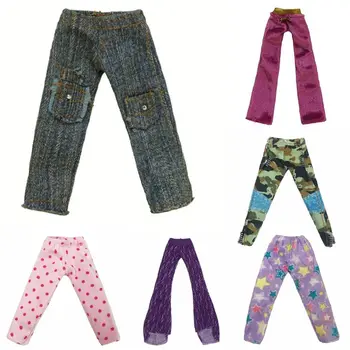 Новинка для куклы OB22, детские игрушки разных стилей, кожаные штаны, аксессуары для одежды, джинсы с цветочным рисунком, брюки для кукол