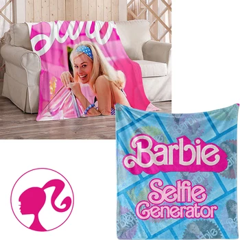 Новое одеяло для девочек Барби 3 размера, двустороннее флисовое одеяло Farley, теплое одеяло с рисунком Каваи, женские мягкие одеяла, подарки