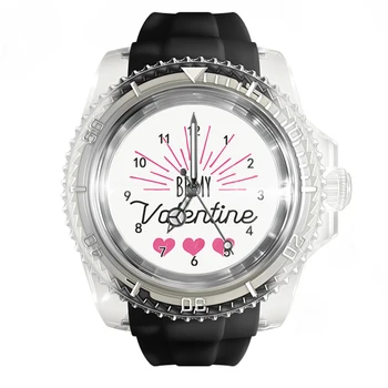 Новые Модные Прозрачные Силиконовые Белые Часы Red Love Watches Мужские и Женские Кварцевые Спортивные Наручные Часы