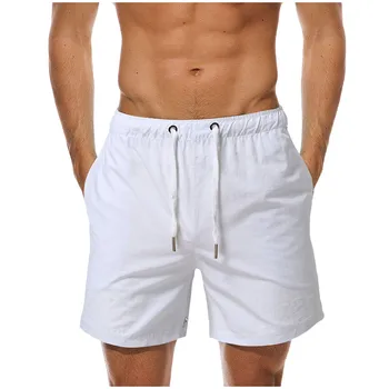 Новые мужские повседневные летние шорты с эластичным поясом Ice Silk быстросохнущие модные шорты с принтом Мужские спортивные пляжные шорты большого размера