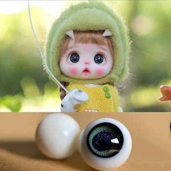Новый Ob11 Baby Glass Eyes Цветной подвижный черный жемчуг 10 мм 8 мм моделирование diy 8 очков BJD Baby Новый продукт