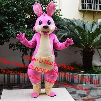 Новый Индивидуальный костюм талисмана Розового Кенгуру с мультяшным персонажем, Праздничная вечеринка, Банкет, ролевая игра, Подарок для взрослых 176 размеров