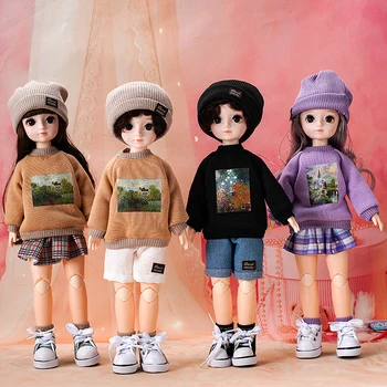Одежда 30 см 1/6 Bjd кукла, одевающаяся своими руками, комплект из четырех предметов, кукольная юбка, модный повседневный костюм, аксессуары для игрушек