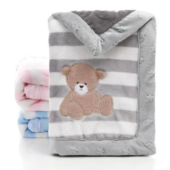 Одеяло Для новорожденного, Супер Мягкая коляска, Пеленание, Милое животное, Кровать для мальчика и девочки, Фланелевое одеяло, кроватка, плед, Спальный мешок 100 * 150 см