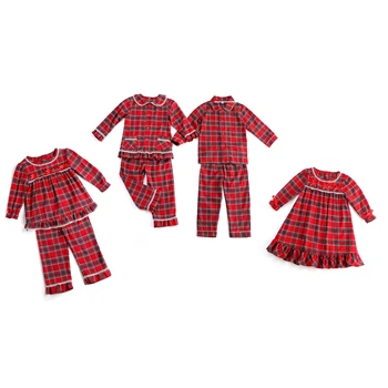Оптовые комплекты Рождественских семейных пижам для мамы, папы, Детская одежда, Мягкие Фланелевые пижамы для маленьких мальчиков и девочек