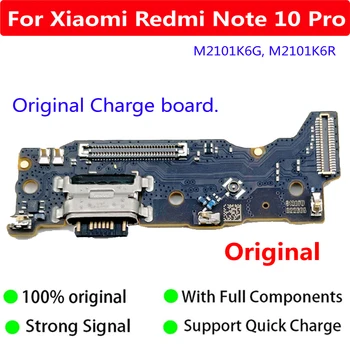 Оригинальная плата USB для зарядки Xiaomi Redmi Note 10 Pro, порт для зарядки, разъем для док-станции с микрофоном, гибкий кабель, полная микросхема