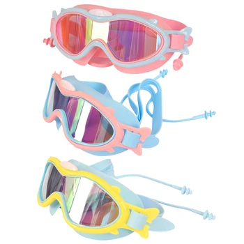 Очки для плавания с защитой от ультрафиолета, Детские водонепроницаемые очки для бассейна, Детские Эластичные Детские Бинокли для дайвинга, Аксессуары для плавания