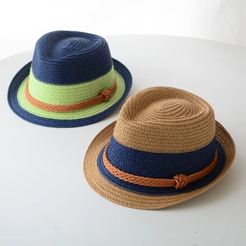 Панамская соломенная шляпа для джазового мальчика в английском стиле guy для пляжной шляпы от солнца крутая шляпа, сотканная для