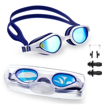 Плавательные очки, водонепроницаемые, для подводного плавания, для серфинга, для профессиональных тренировок для взрослых, Противотуманные очки, женские, мужские, Черные, зеленые