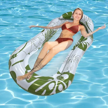 Плавающий водяной гамак Портативный надувной матрас для плавания ПВХ Складной со спинкой и подлокотником Аксессуары для бассейна