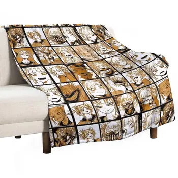 Плед-коллаж Himiko Toga, Пушистое одеяло, Фланелевая ткань, Декоративное покрывало для дивана, Тонкое одеяло