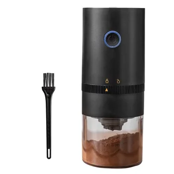 Портативная электрическая кофемолка Burr с USB-аккумулятором Burr для измельчения кофейных зерен для приготовления эспрессо во френч-прессе